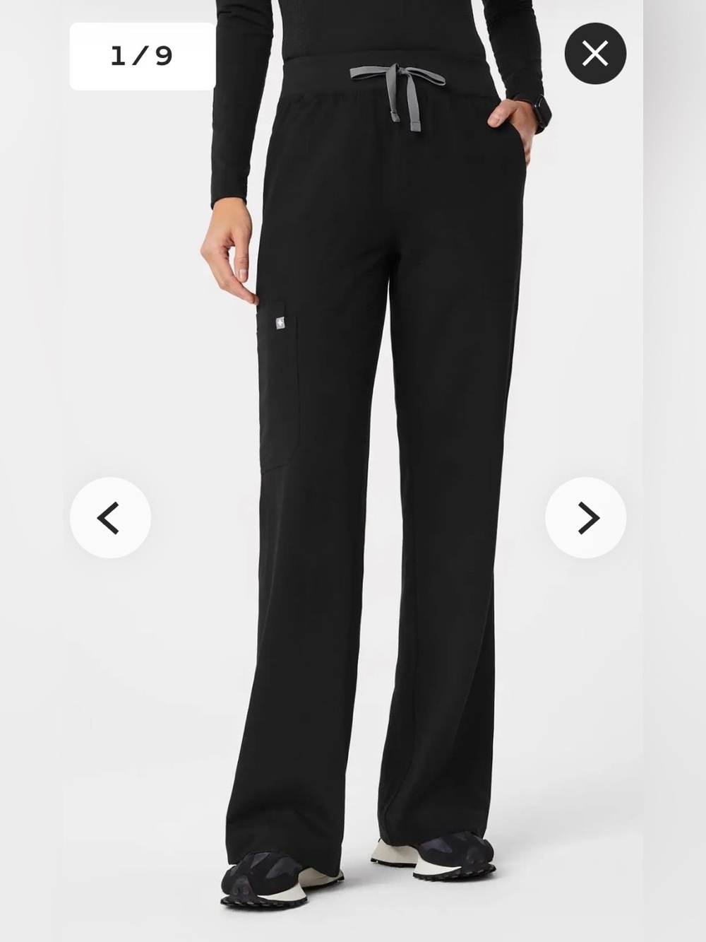 Figs *NWOT* Isabel High Rise Wide Leg Petite Scrub Pant